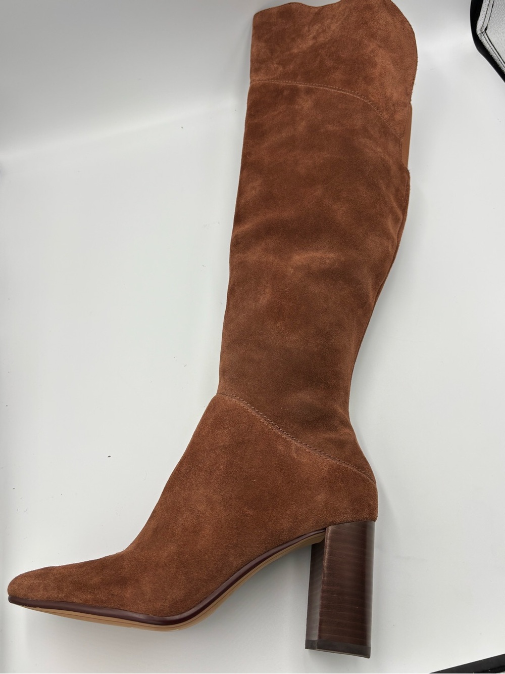 Dolce Vita Brown Suede Tall Block Heel Boots Women’s Size 7.5 Like New